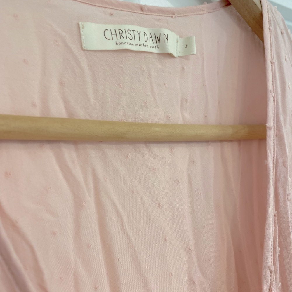 🚨 S O L D 🚨 Rare Christy dawn embroidered petal pink dahlia dress small - Picture 8 of 17